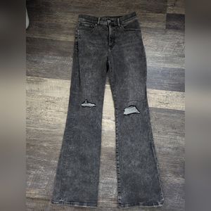 NWOT Express jeans. High rise boot cut. Trendy washed asphalt color.